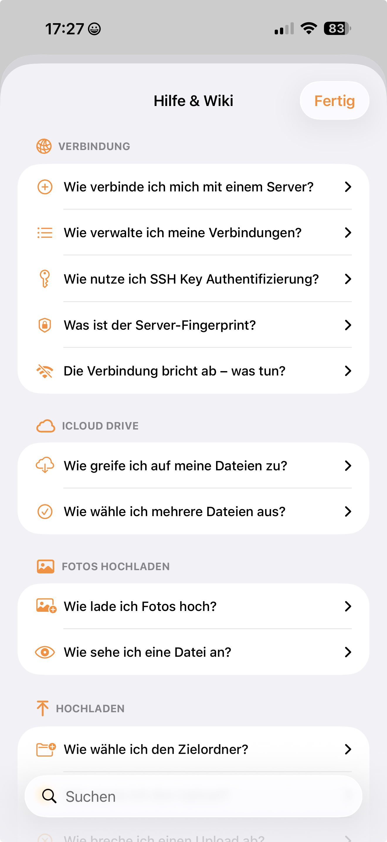 Hilfe und Wiki in FileMove